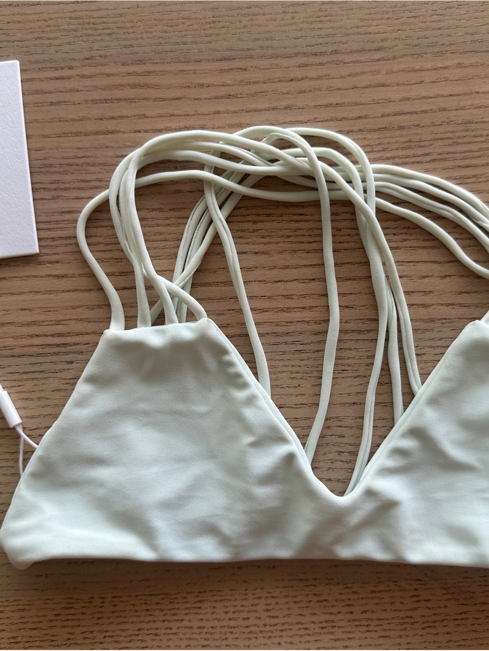 Mikoh Light Sage Green Strappy Bikini Top BNWT